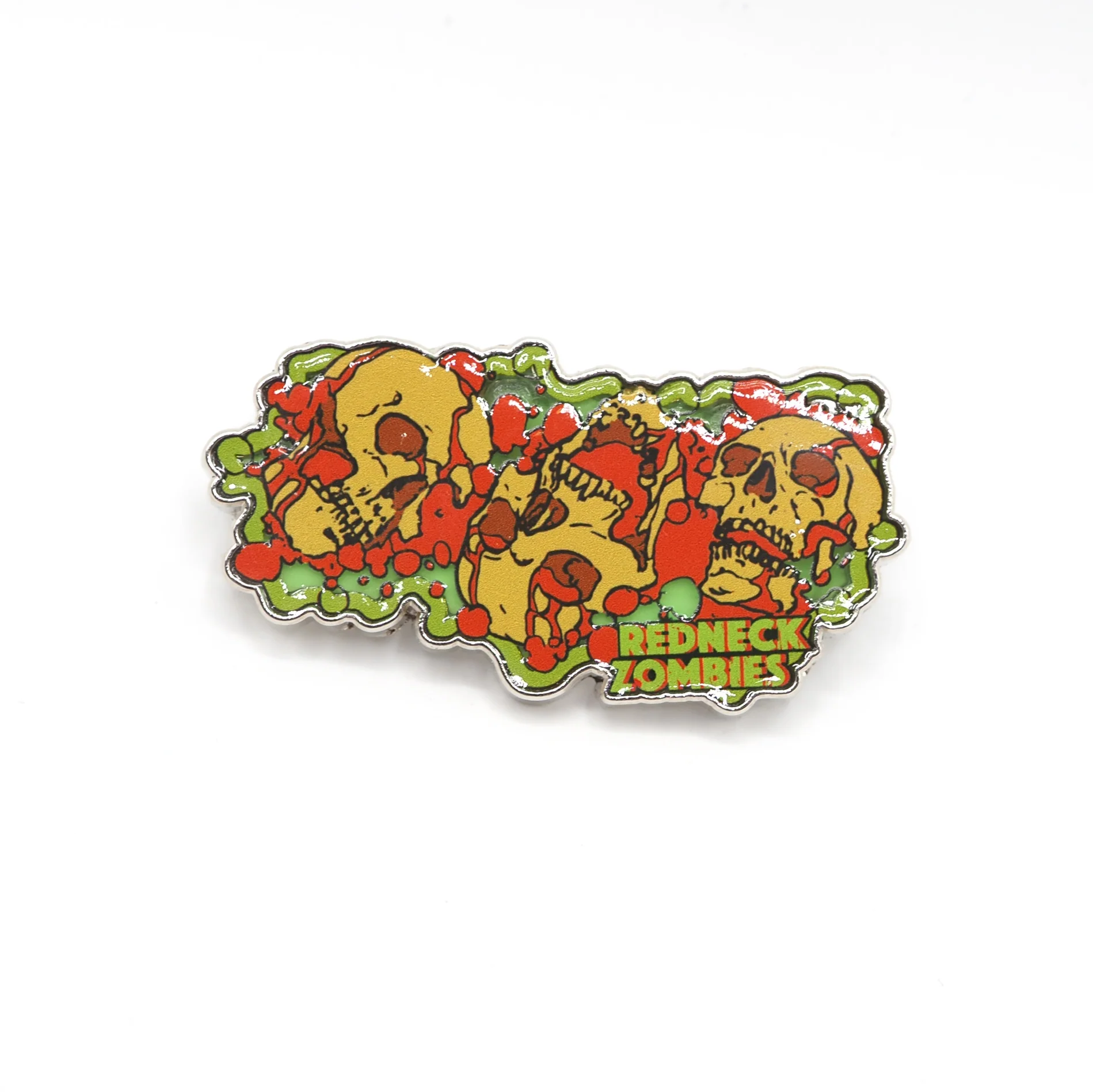 Redneck Zombies - Glow-in-the-Dark Liquid Filled Enamel Pin