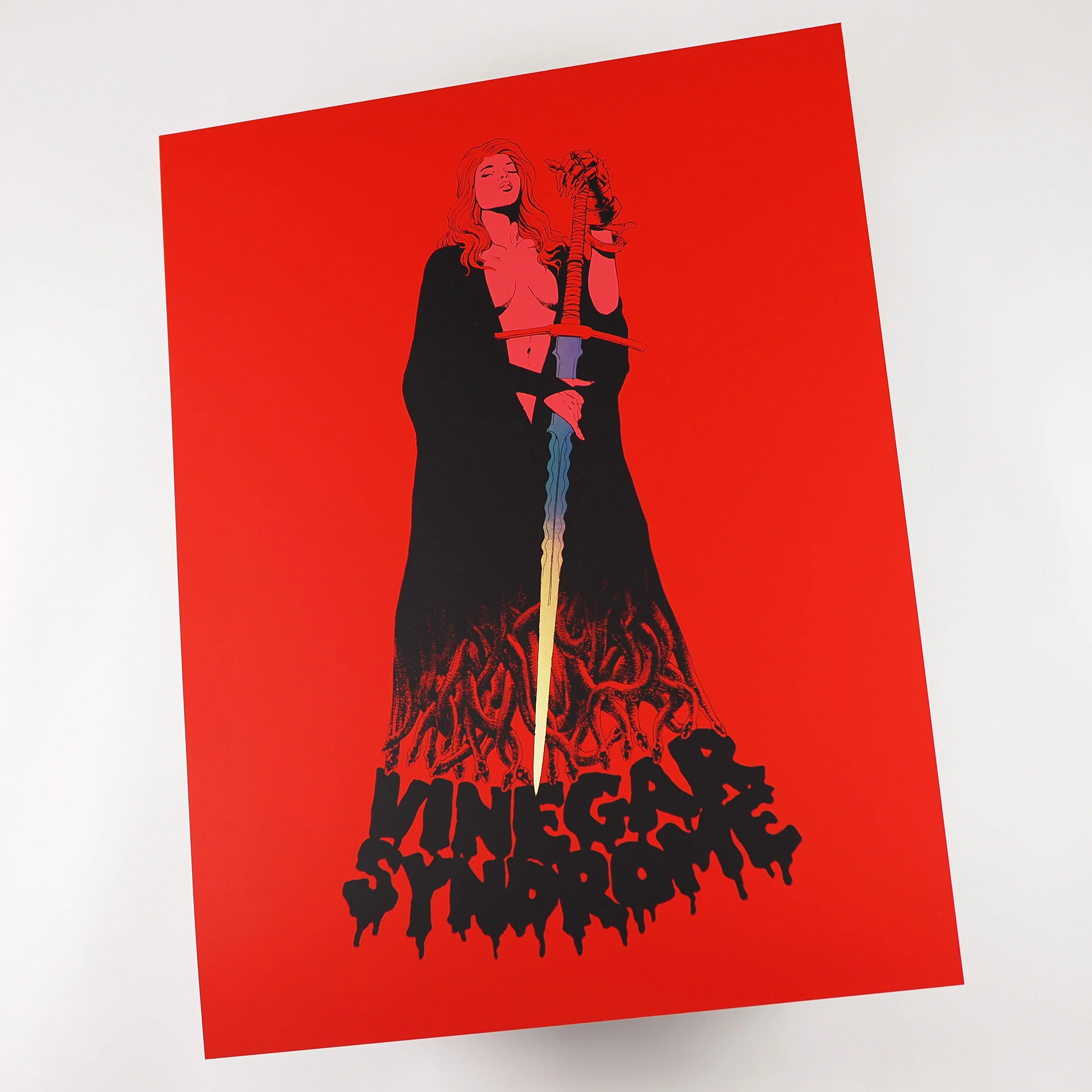 VS Swordstress - Rainbow Holographic Foil Screen Print - Image 2